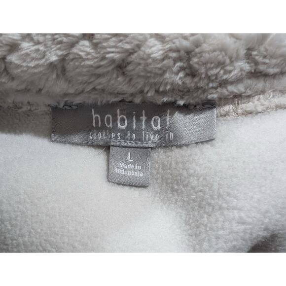 Habitat Clothes to Live In Gray Putty Sherpa Fleece Car Coat Misses Size L - Picture 5 of 7